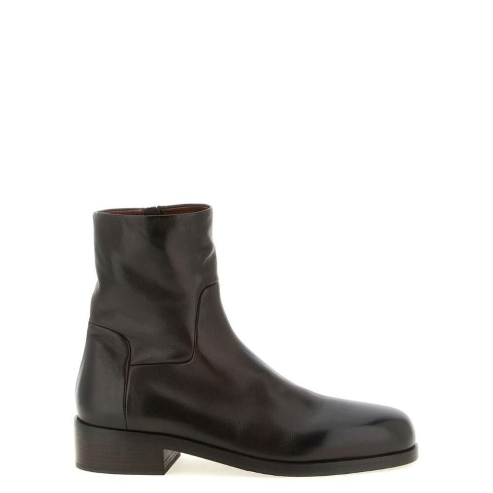 Marsell Brown Calfskin Ankle Men's Boots
